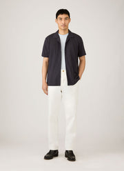 Men's Cotton Drill Trouser in Warm White