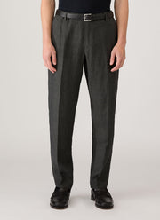 Men's Linen Trouser in Forest