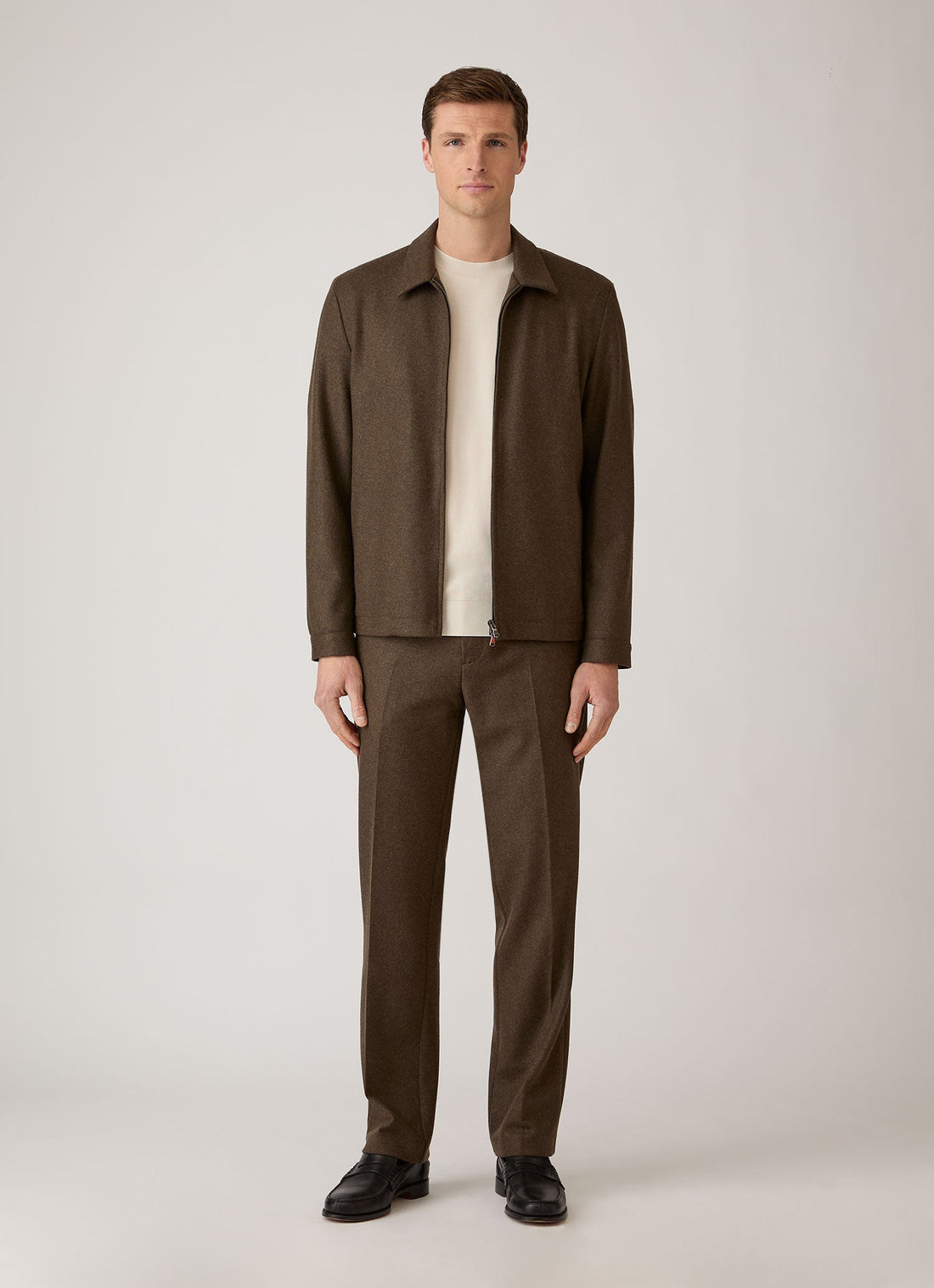 Men's Boiled Wool Trouser in Loden Green