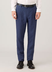 Men's Linen Trouser in Light Navy