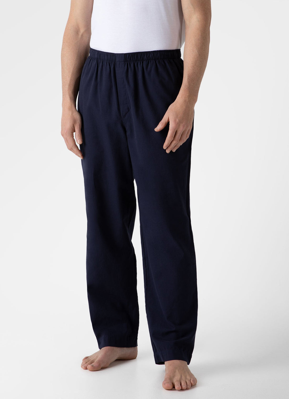 Men's Cotton Flannel Pyjama Trouser in Navy9