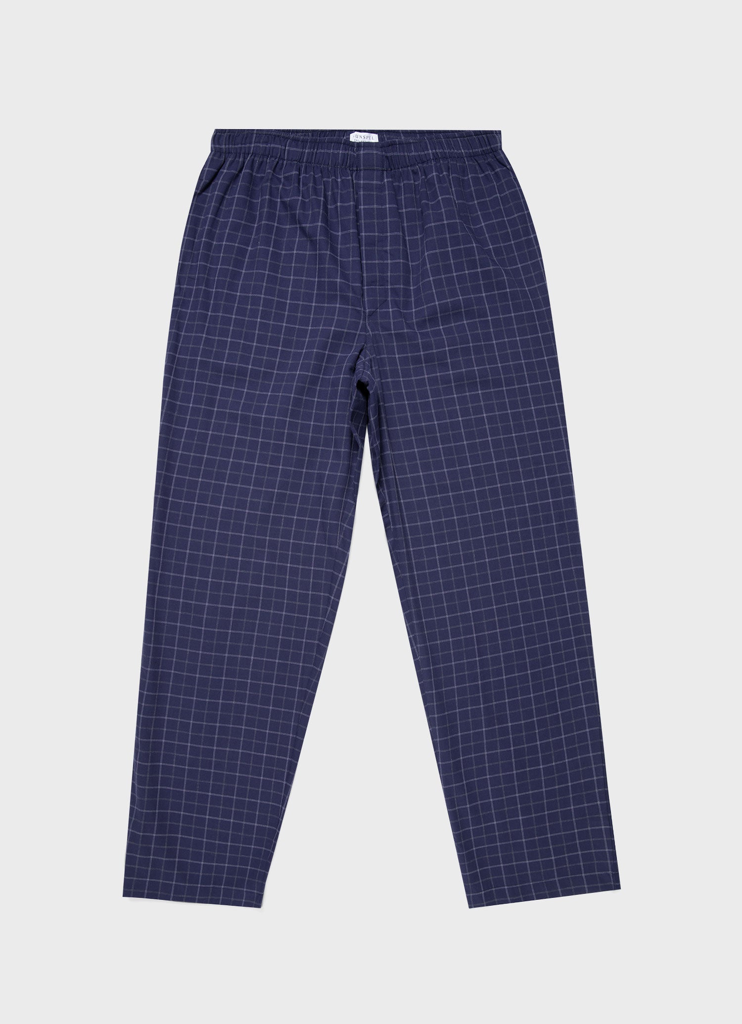 Men's Cotton Flannel Pyjama Trouser in Navy Check