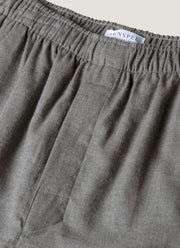 Men's Cotton Flannel Pyjama Set in Mid Grey Melange