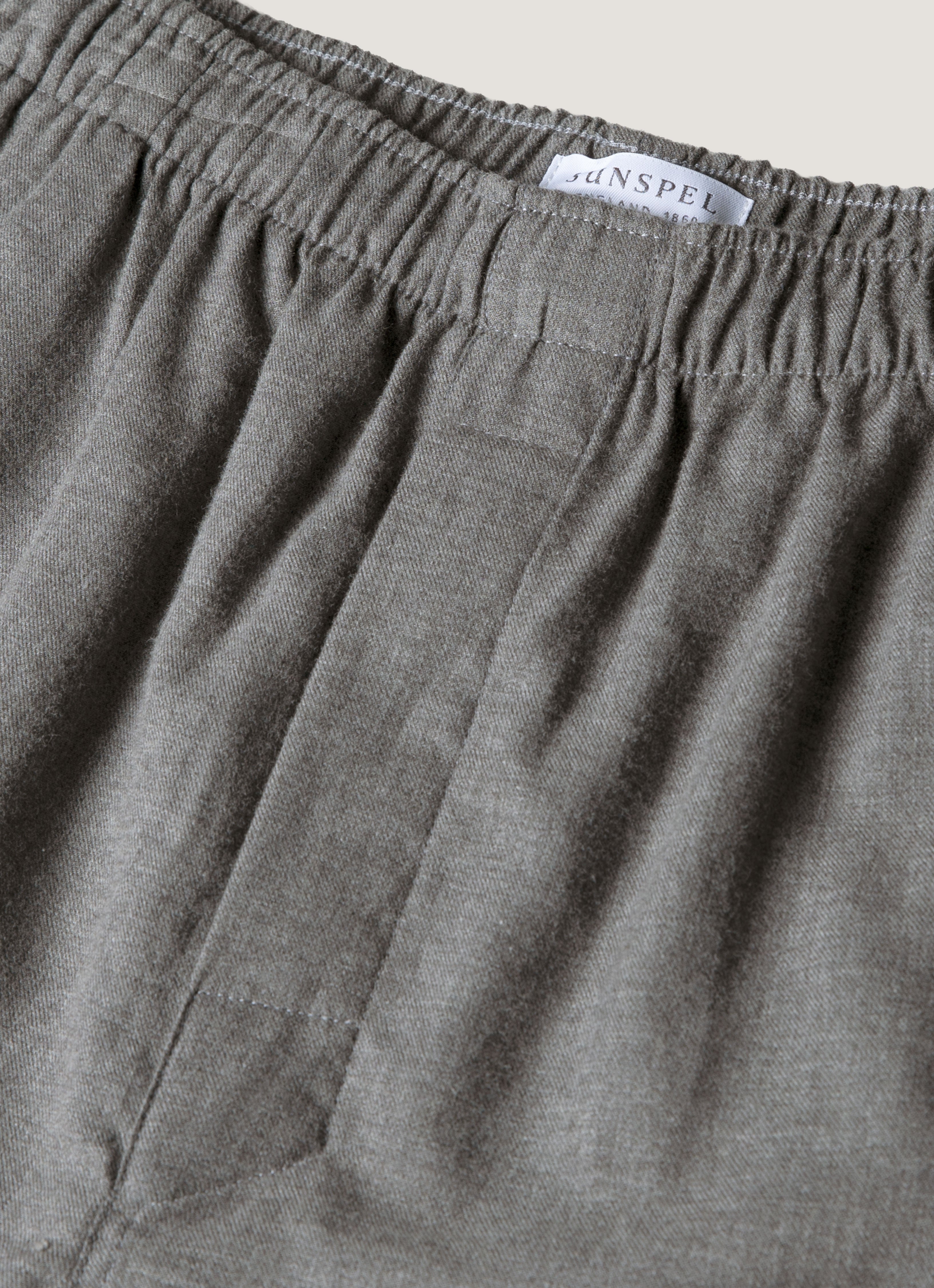 コットン フランネル パジャマセット（Mid Grey Melange）| Sunspel