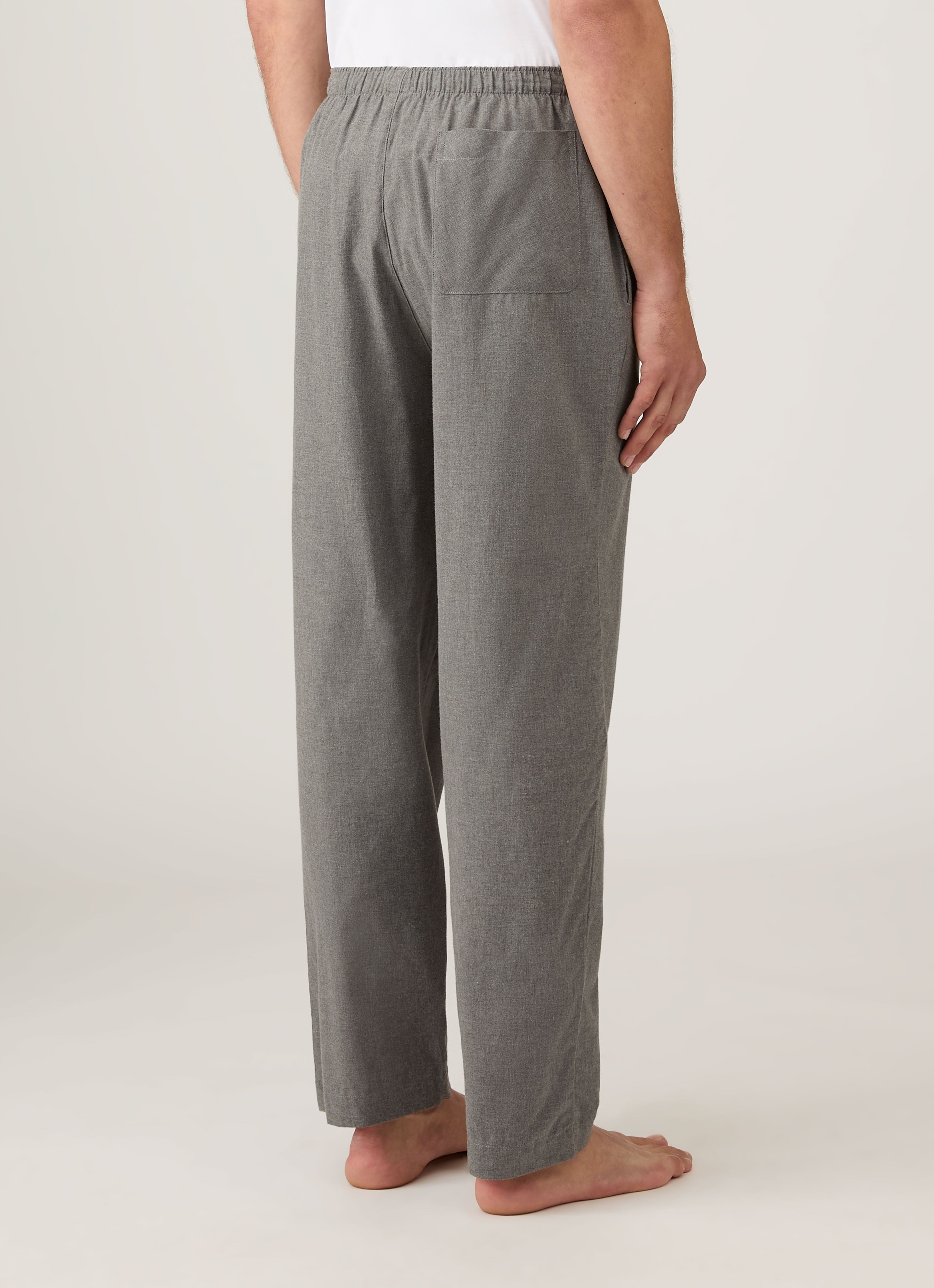 コットン フランネル パジャマ パンツ （Mid Grey Melange）| Sunspel