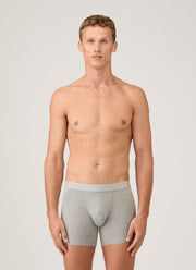 Men's Supima Cotton Stretch Boxer Briefs in Grey Melange
