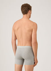 Men's Supima Cotton Stretch Boxer Briefs in Grey Melange