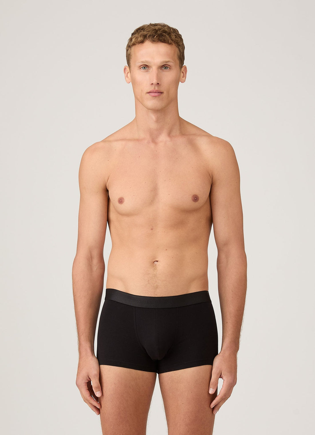 Men's Stretch Cotton Trunks 3-Pack in Black