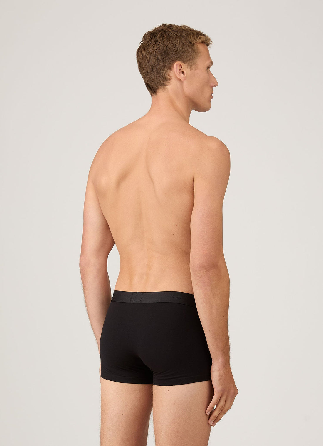 Men's Stretch Cotton Trunks 3-Pack in Black