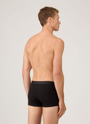 Men's Stretch Cotton Trunks 3-Pack in Black