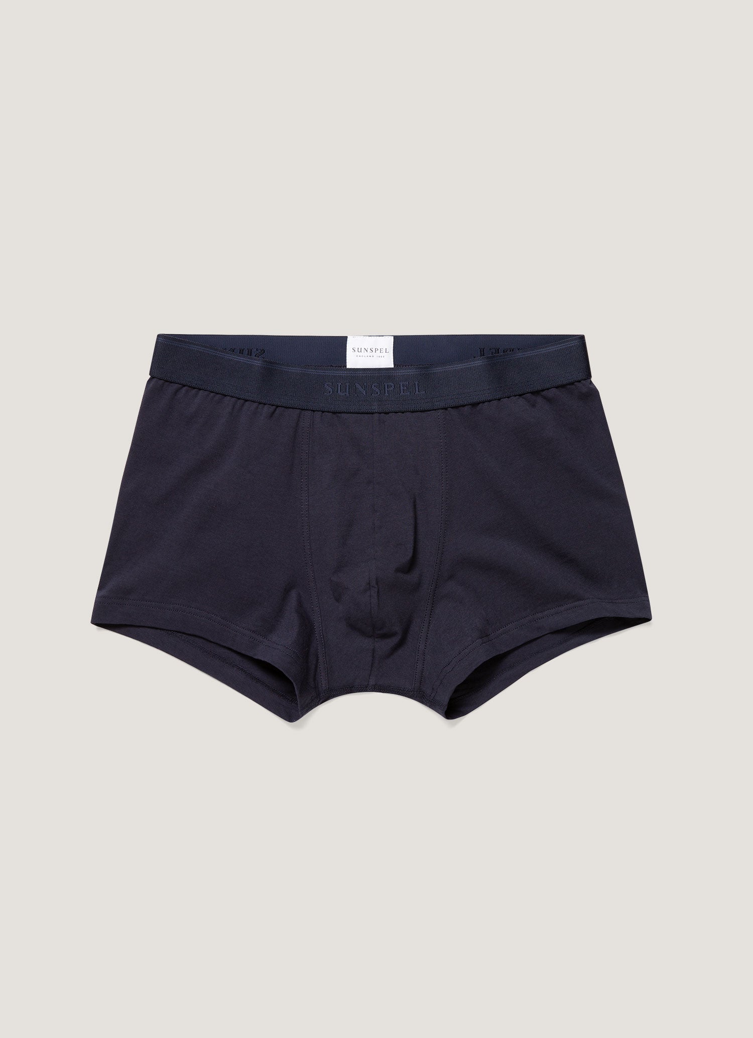 ストレッチコットントランクス（Navy）| Sunspel