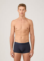 Men's Stretch Cotton Trunks 3-Pack in Navy