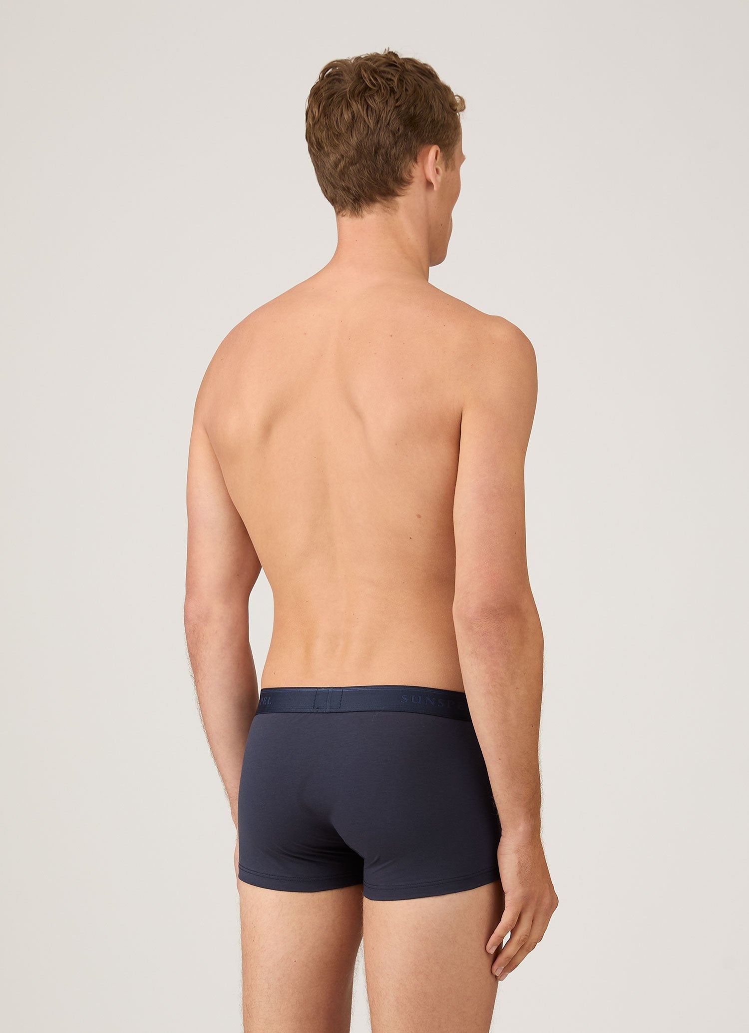 ストレッチコットントランクス（Navy）| Sunspel