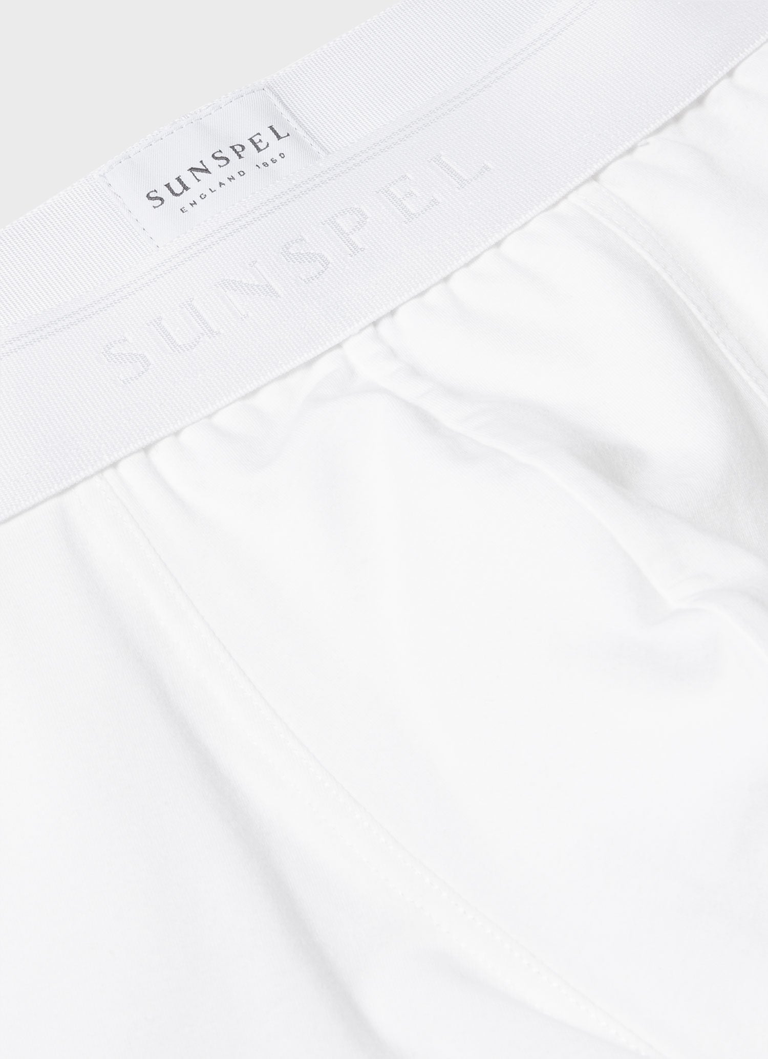 Men's Stretch Cotton Trunks in White