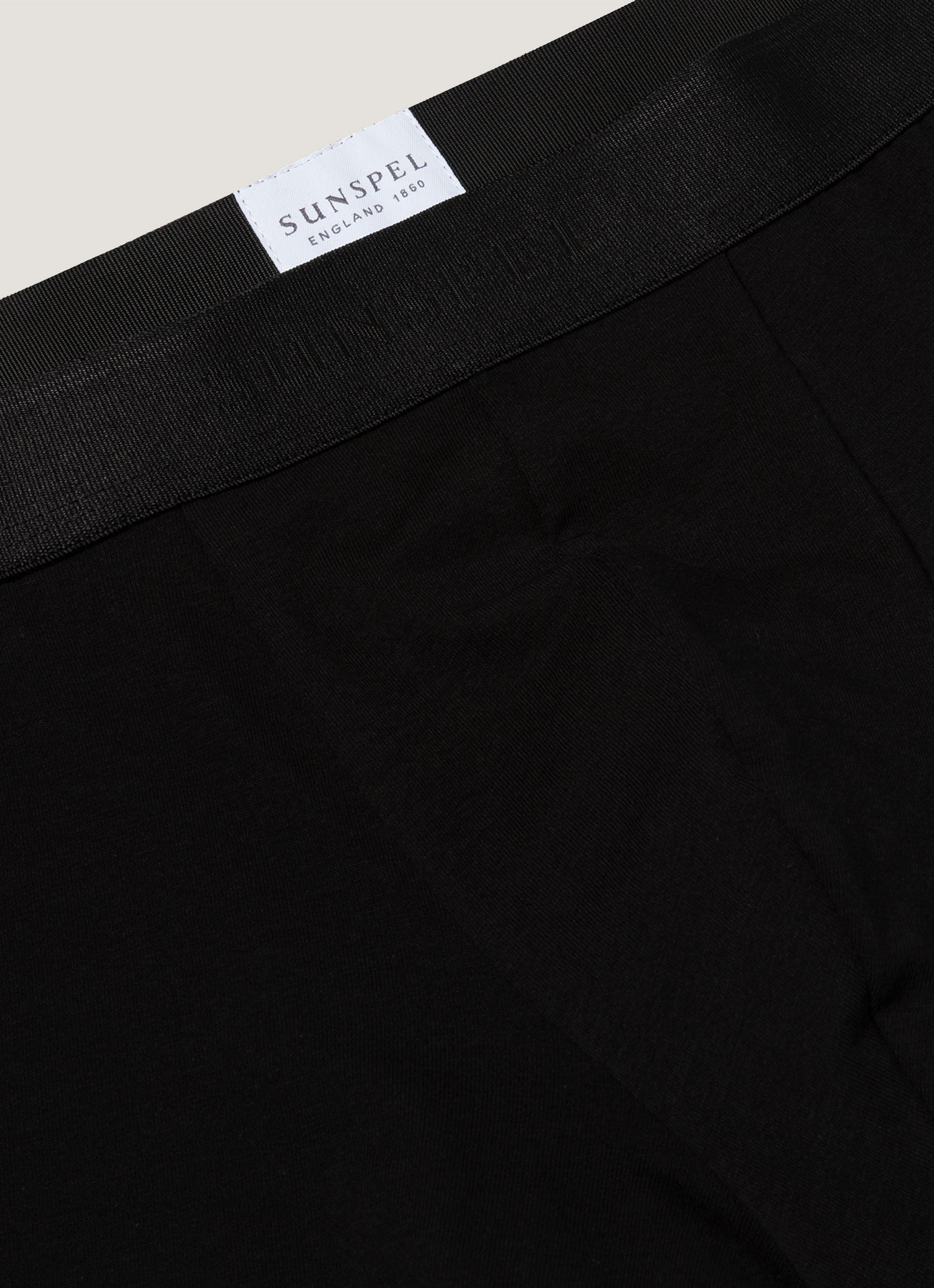 ストレッチコットントランクス（3枚セット）（Black）| Sunspel