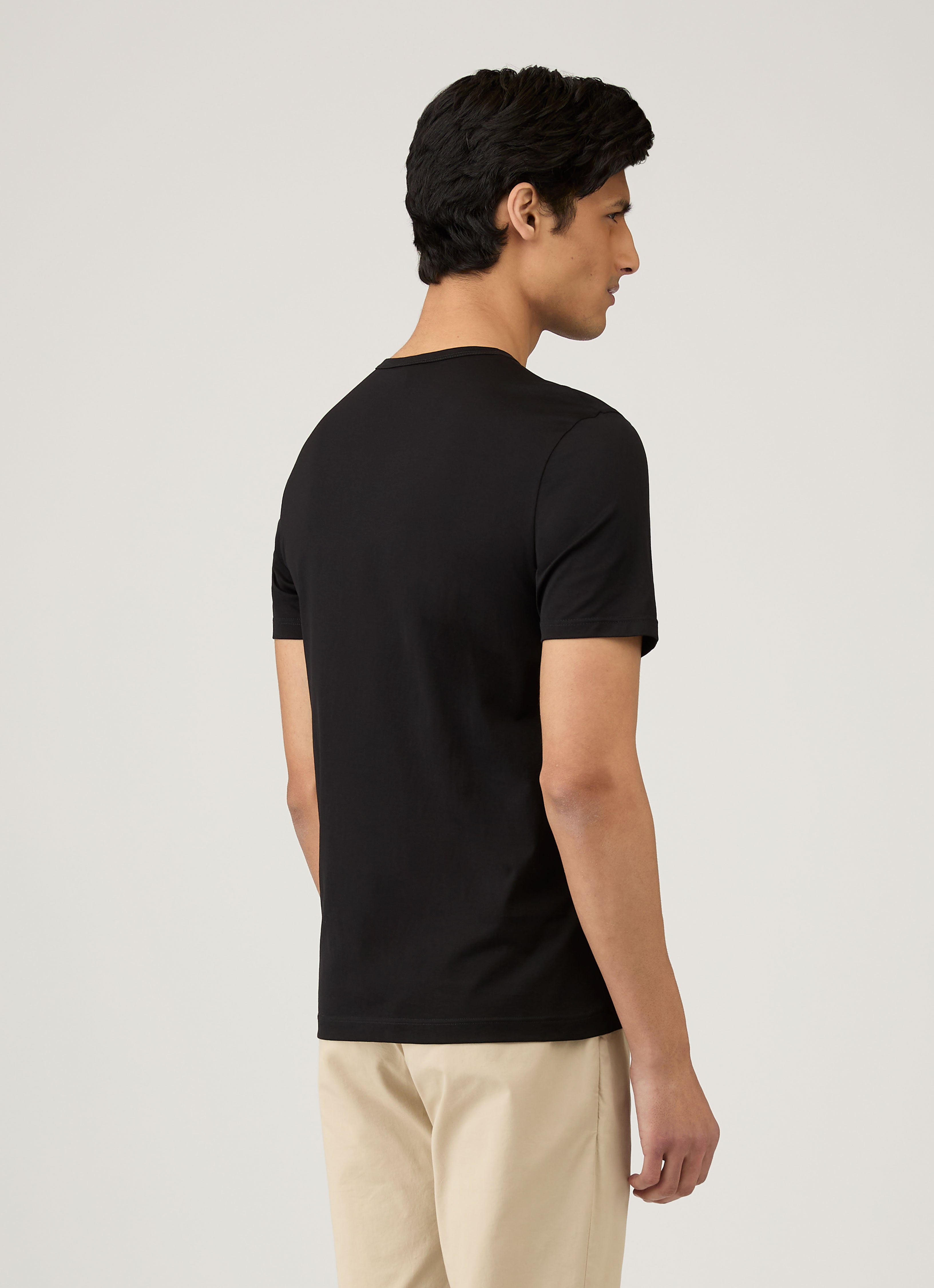 【新品・未使用】サンスペルメンズ ショートスリーブ TシャツMEN'S Q82 クラシックTシャツ （Black）| Sunspel