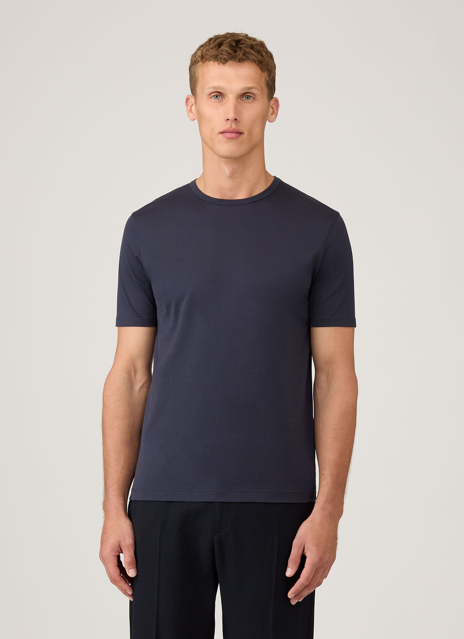 クラシックTシャツ （Navy）| Sunspel
