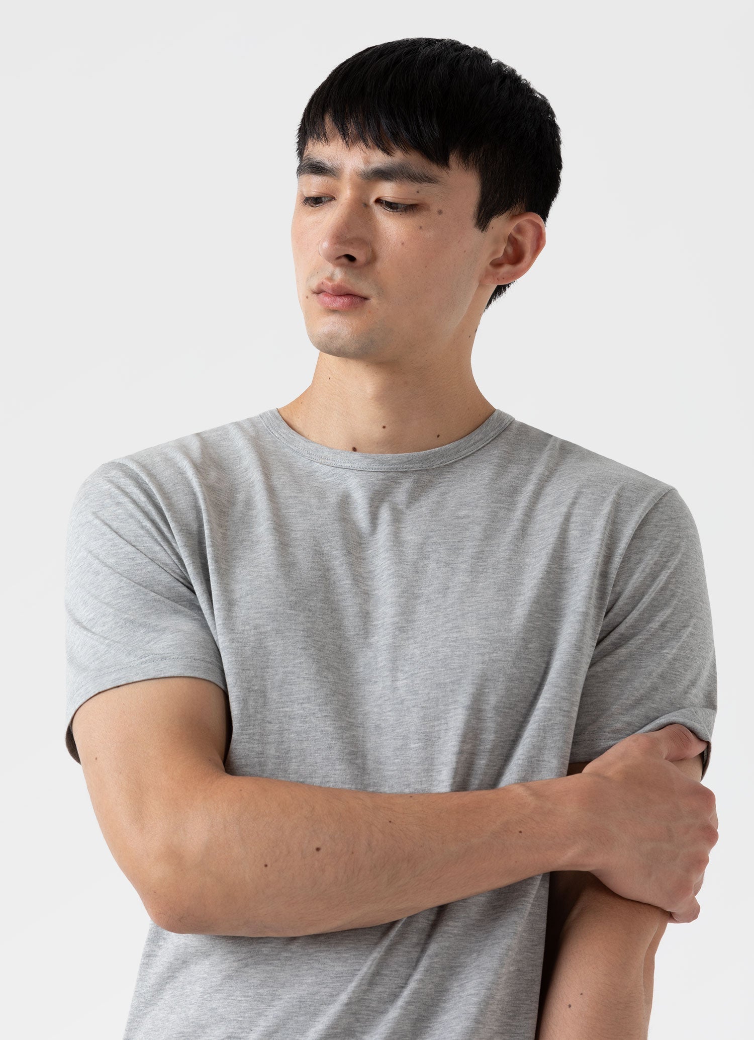 クラシックTシャツ （Grey Melange）| Sunspel