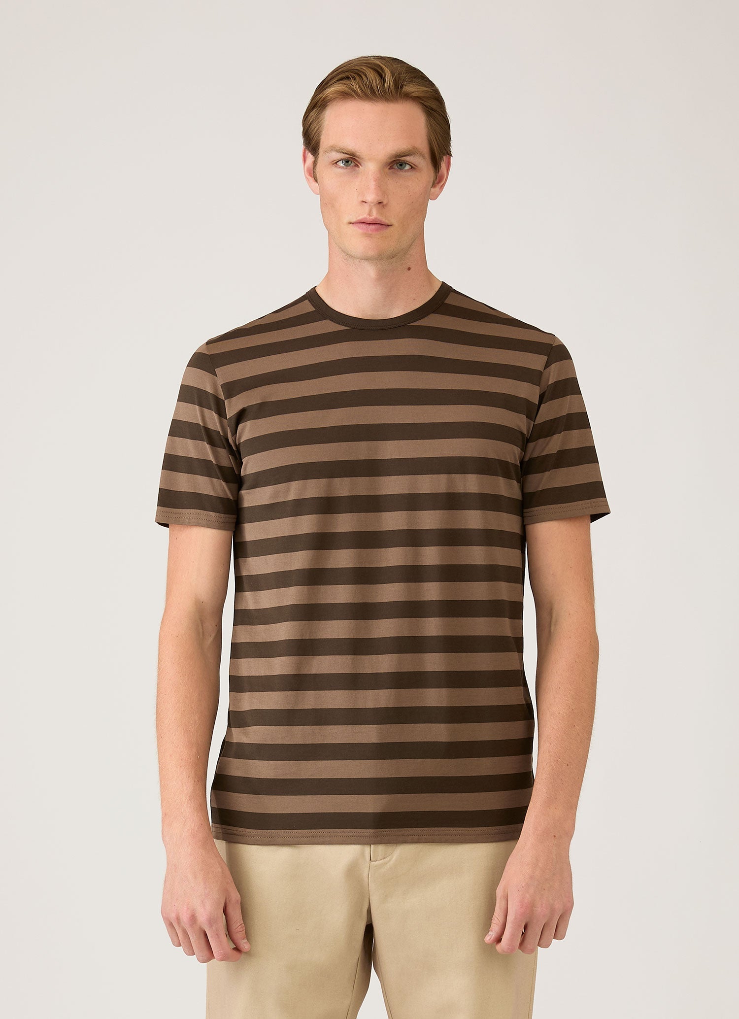 SUNSPEL サンスペル ストライプ カットソー Tシャツ メンズ ストライプTシャツ | Sunspel