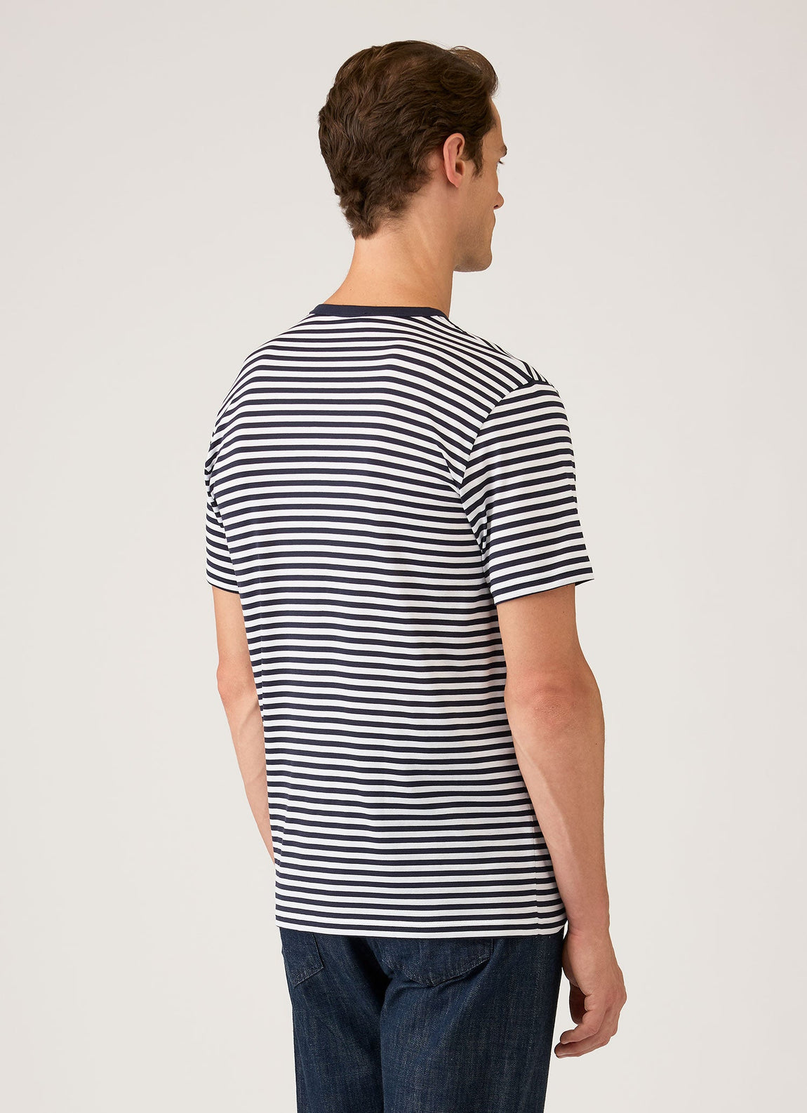 Men's Classic T-shirt in Navy/White English Stripe