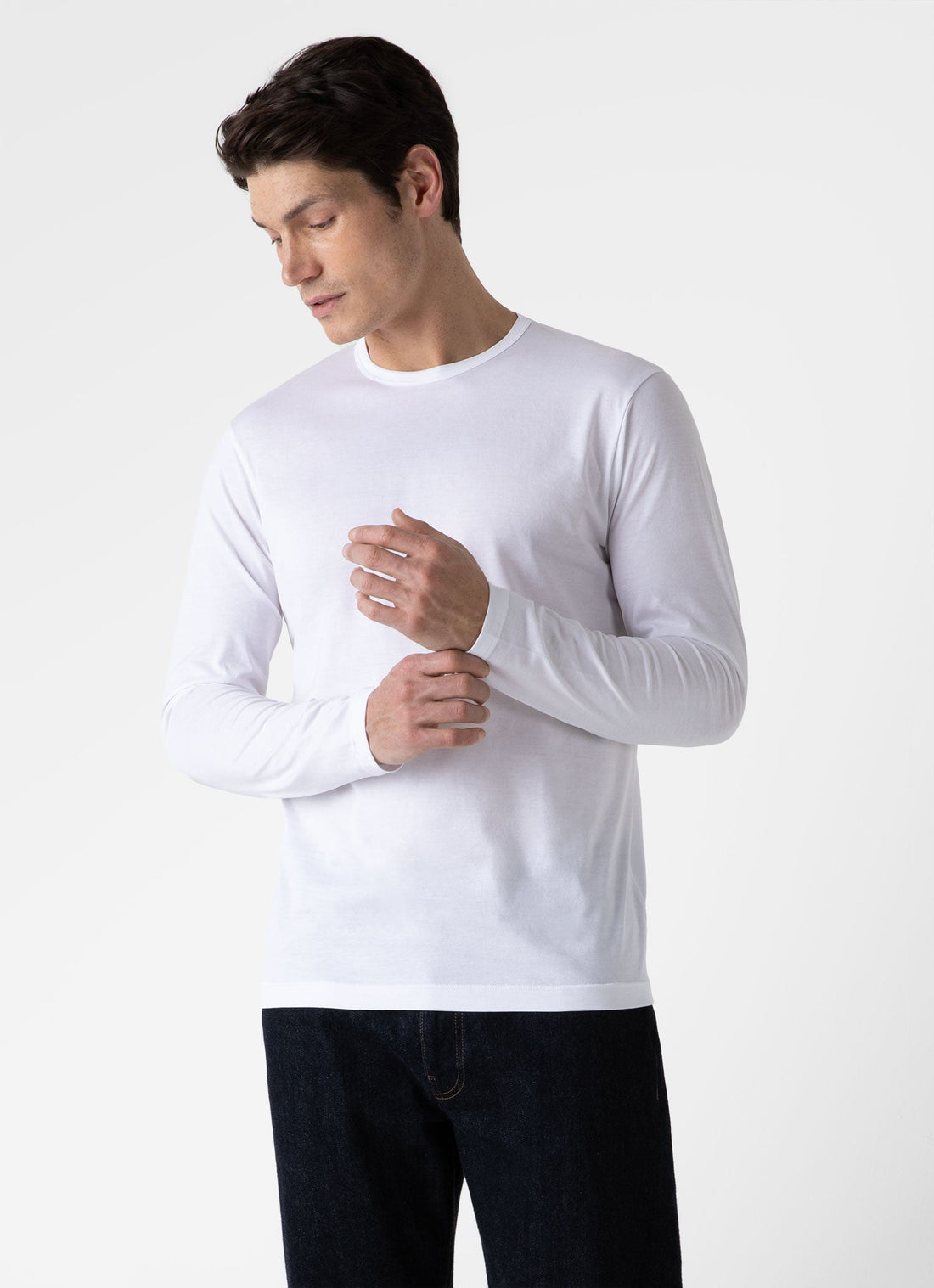 Men's Classic Long Sleeve T-shirt in White