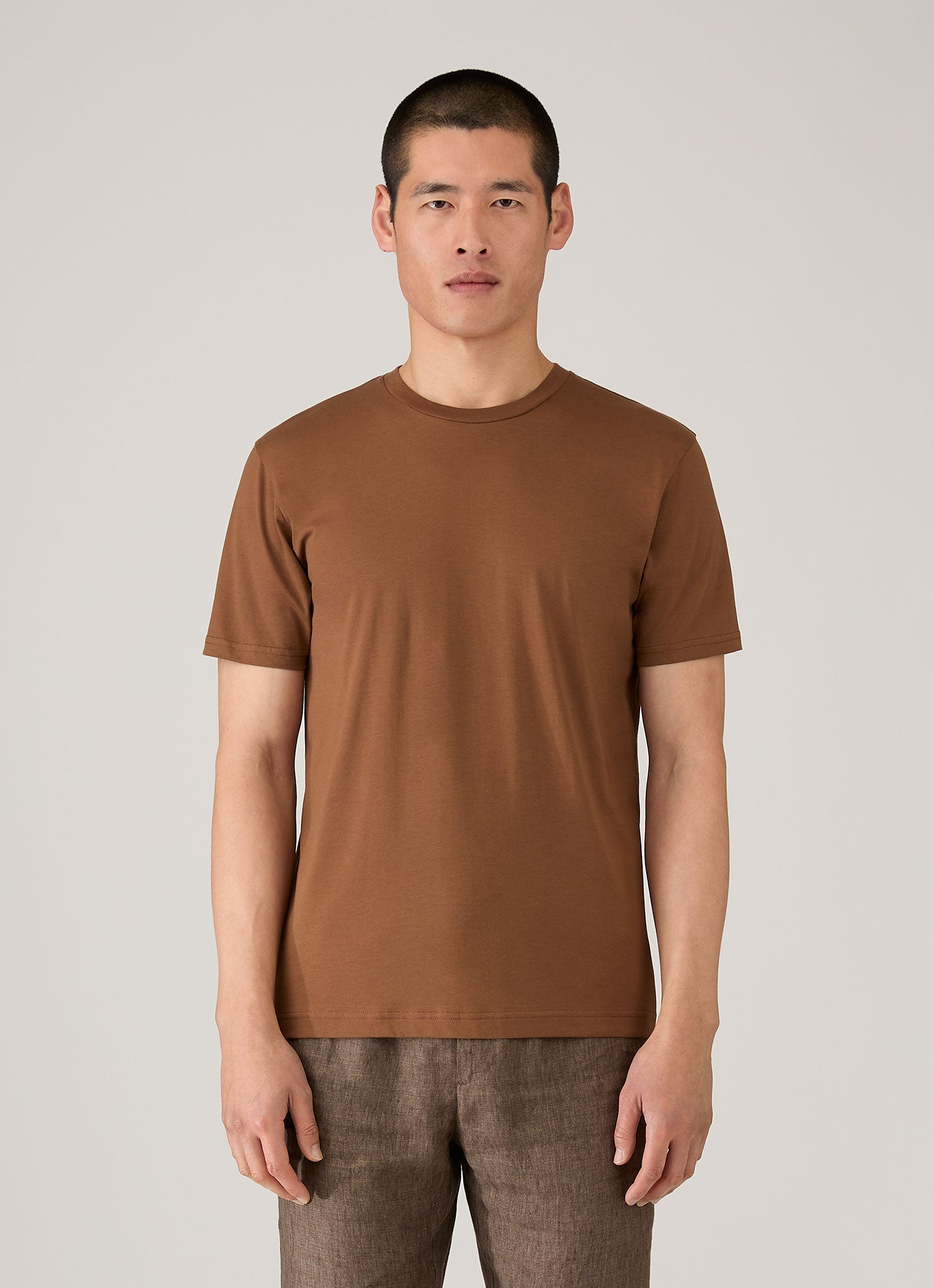 リヴィエラ（ミッドウェイト） Tシャツ（Bronze）| Sunspel