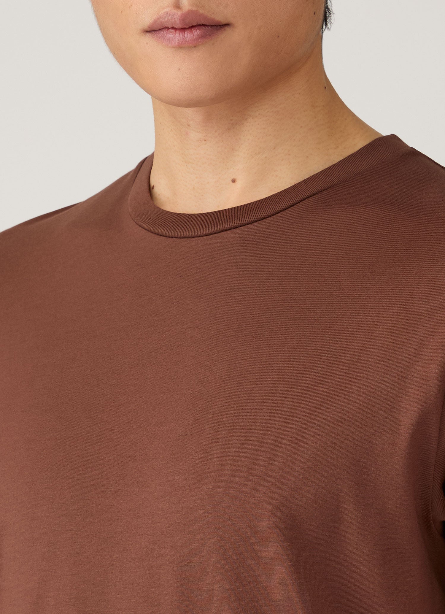 リヴィエラ（ミッドウェイト） Tシャツ（Chestnut）| Sunspel