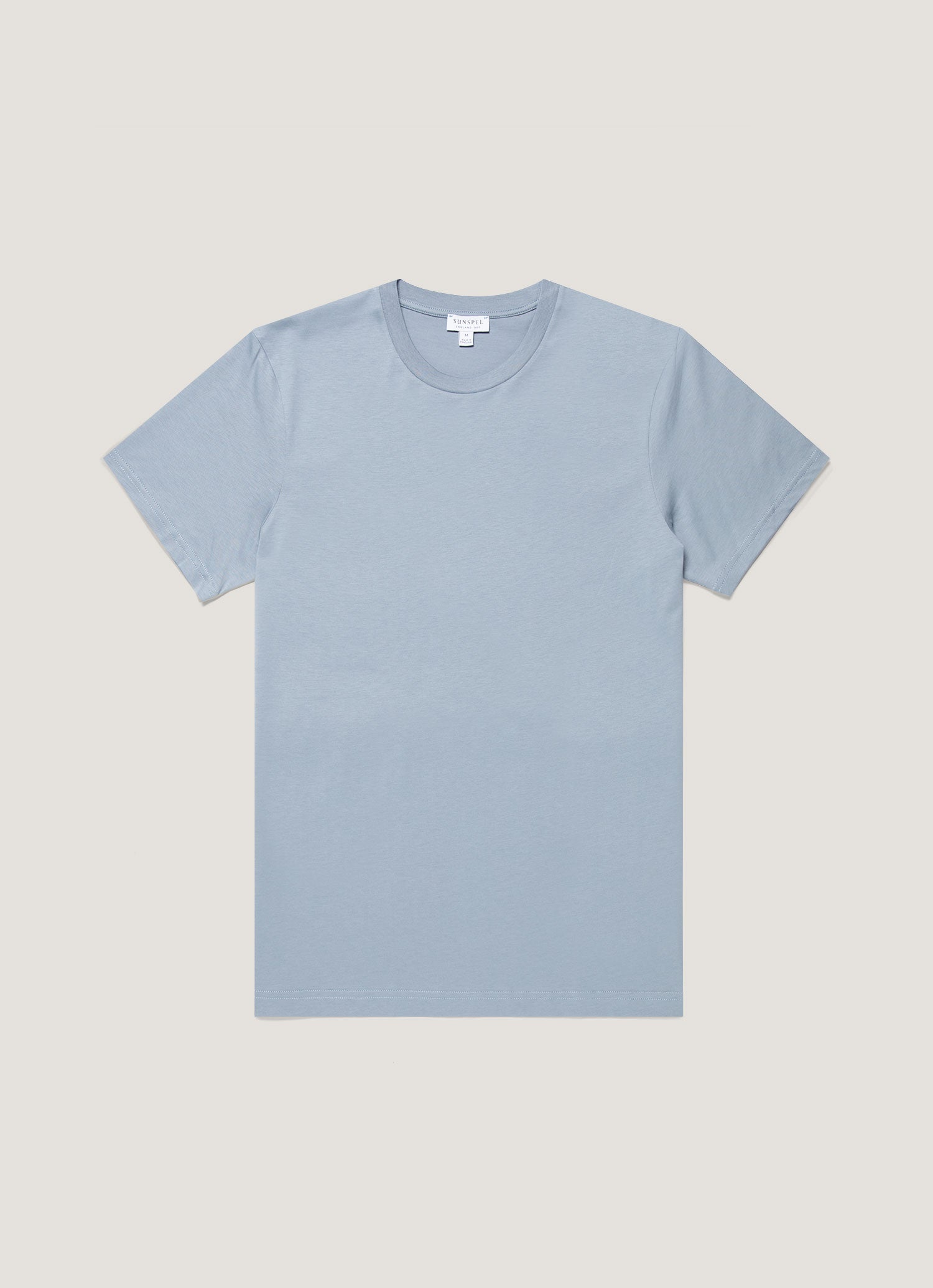 リヴィエラ（ミッドウェイト） Tシャツ（Powder Blue）| Sunspel