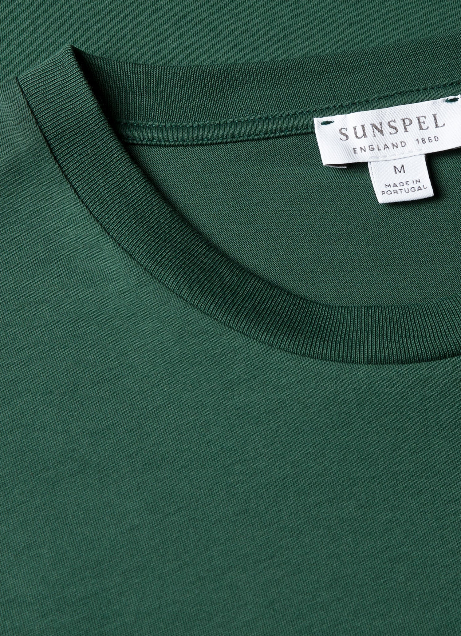 リヴィエラ（ミッドウェイト） Tシャツ（Forest）| Sunspel