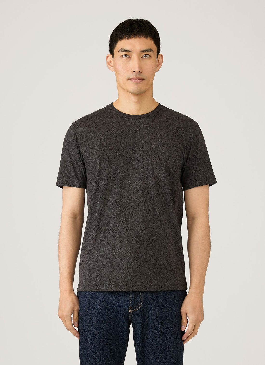 Men's Riviera Midweight T-shirt in Charcoal Melange