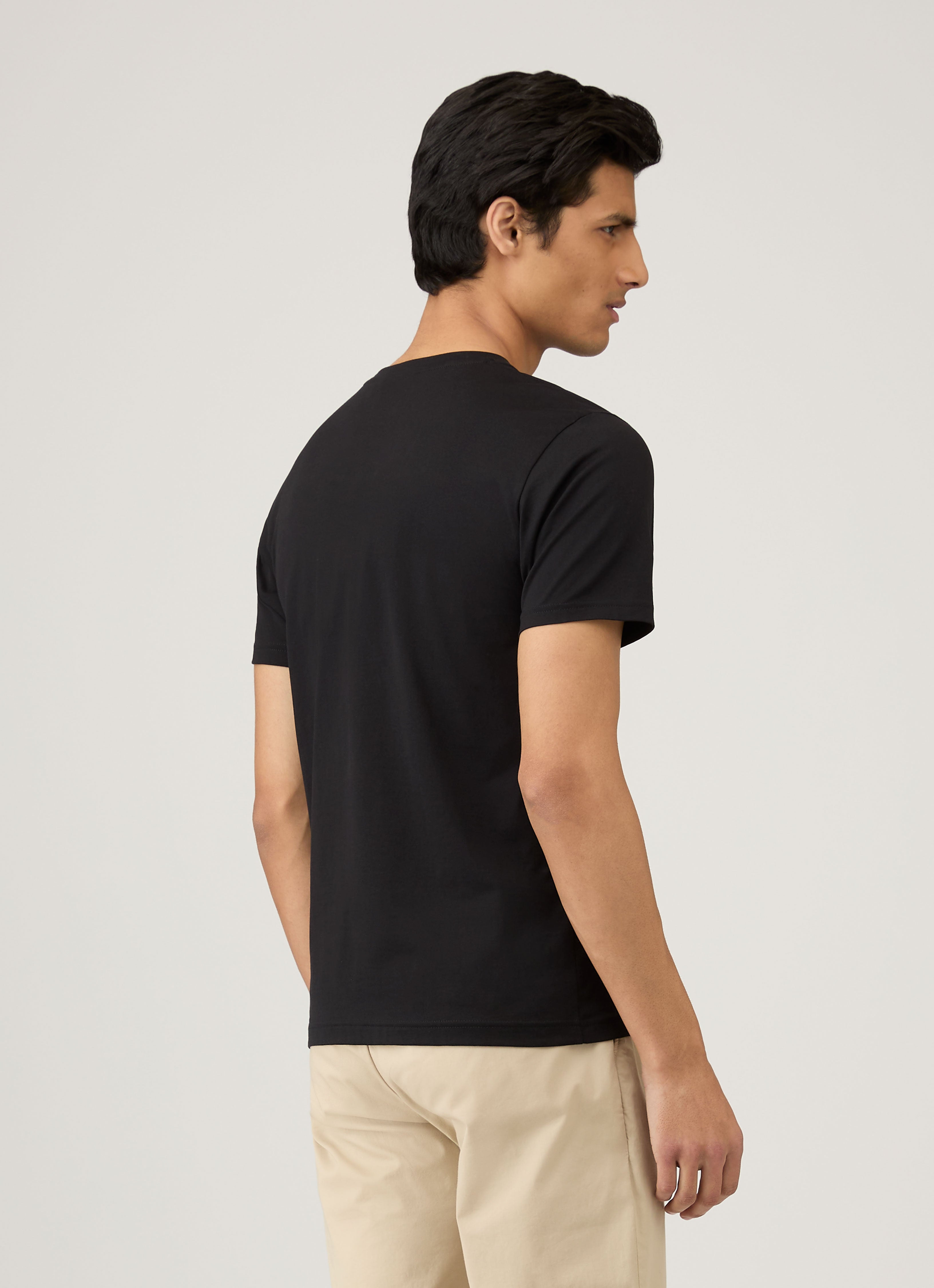 リヴィエラ（ミッドウェイト） Tシャツ （Black）| Sunspel