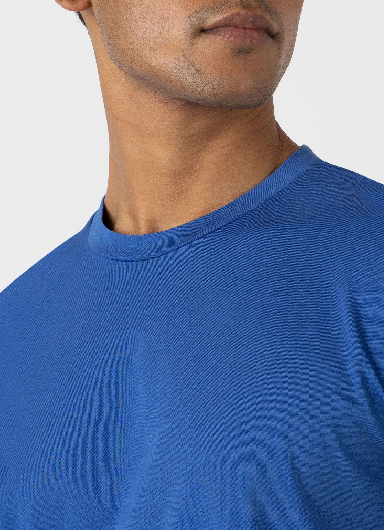 リヴィエラ（ミッドウェイト） Tシャツ（French Blue）| Sunspel