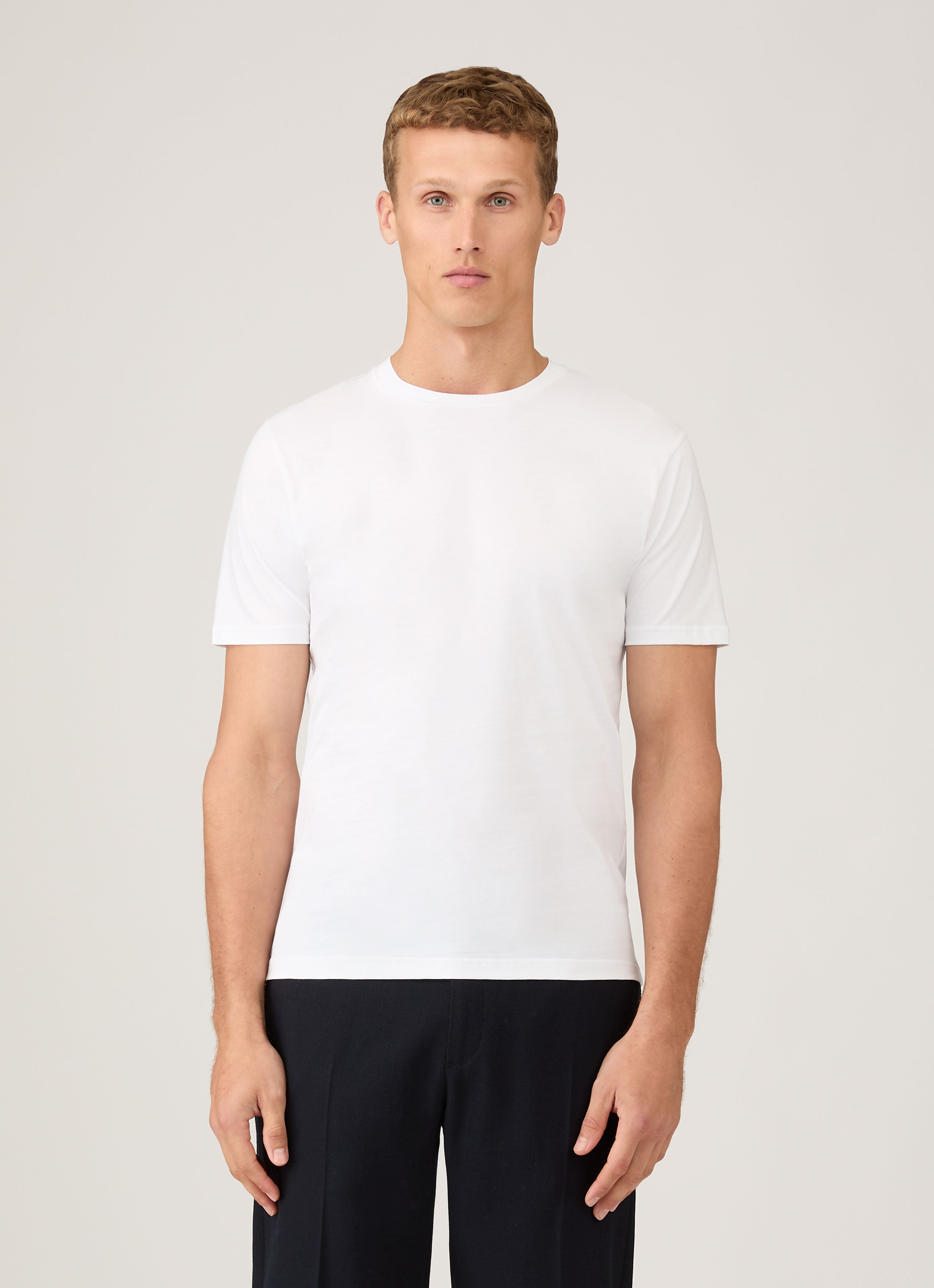 リヴィエラ（ミッドウェイト） Tシャツ （White）| Sunspel