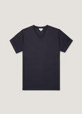 Men's Riviera Midweight V‑neck T‑shirt in Navy