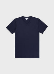 Men's Riviera V Neck T-shirt in Navy