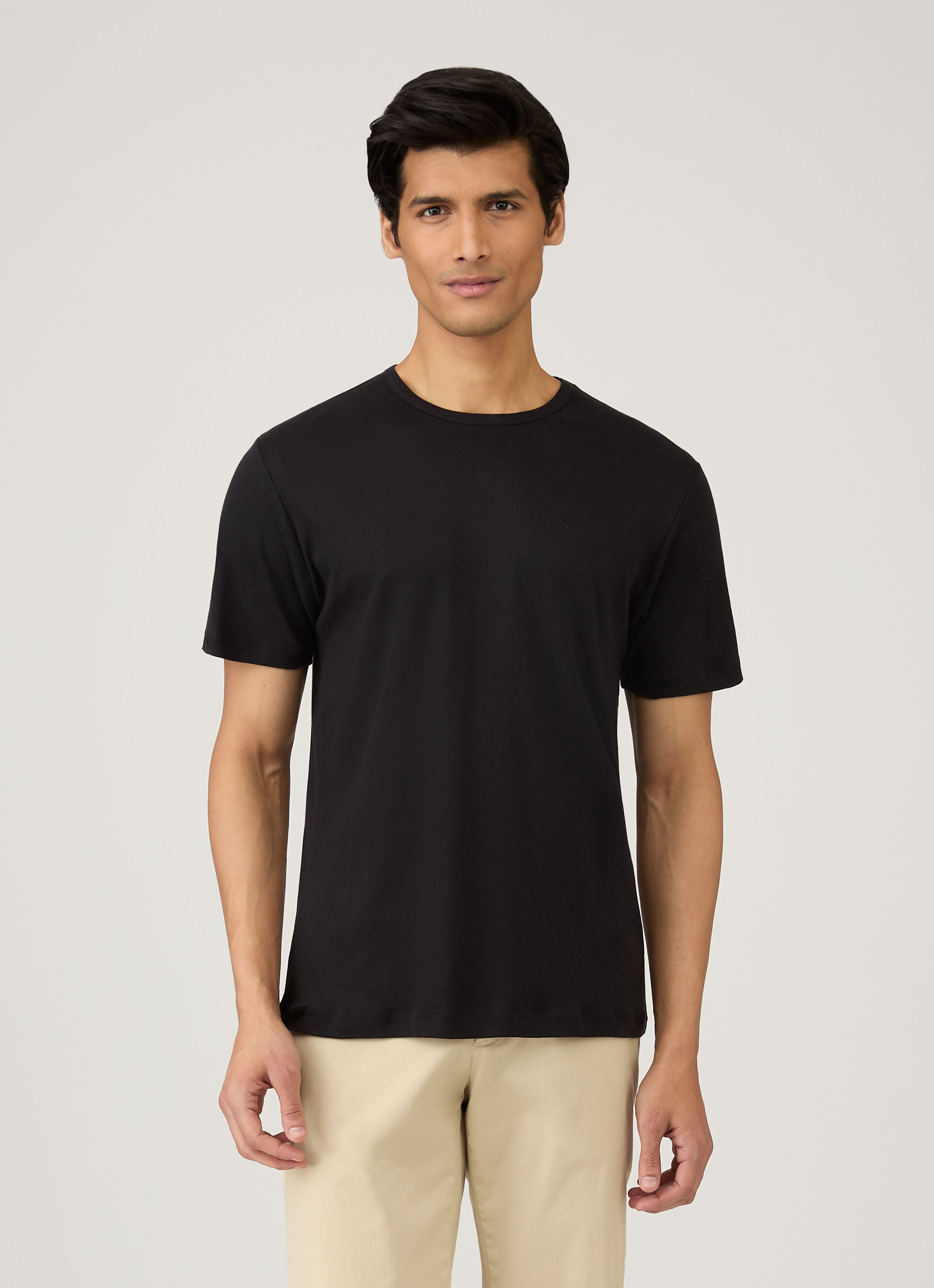 シーアイランドコットンTシャツ （Black）| Sunspel
