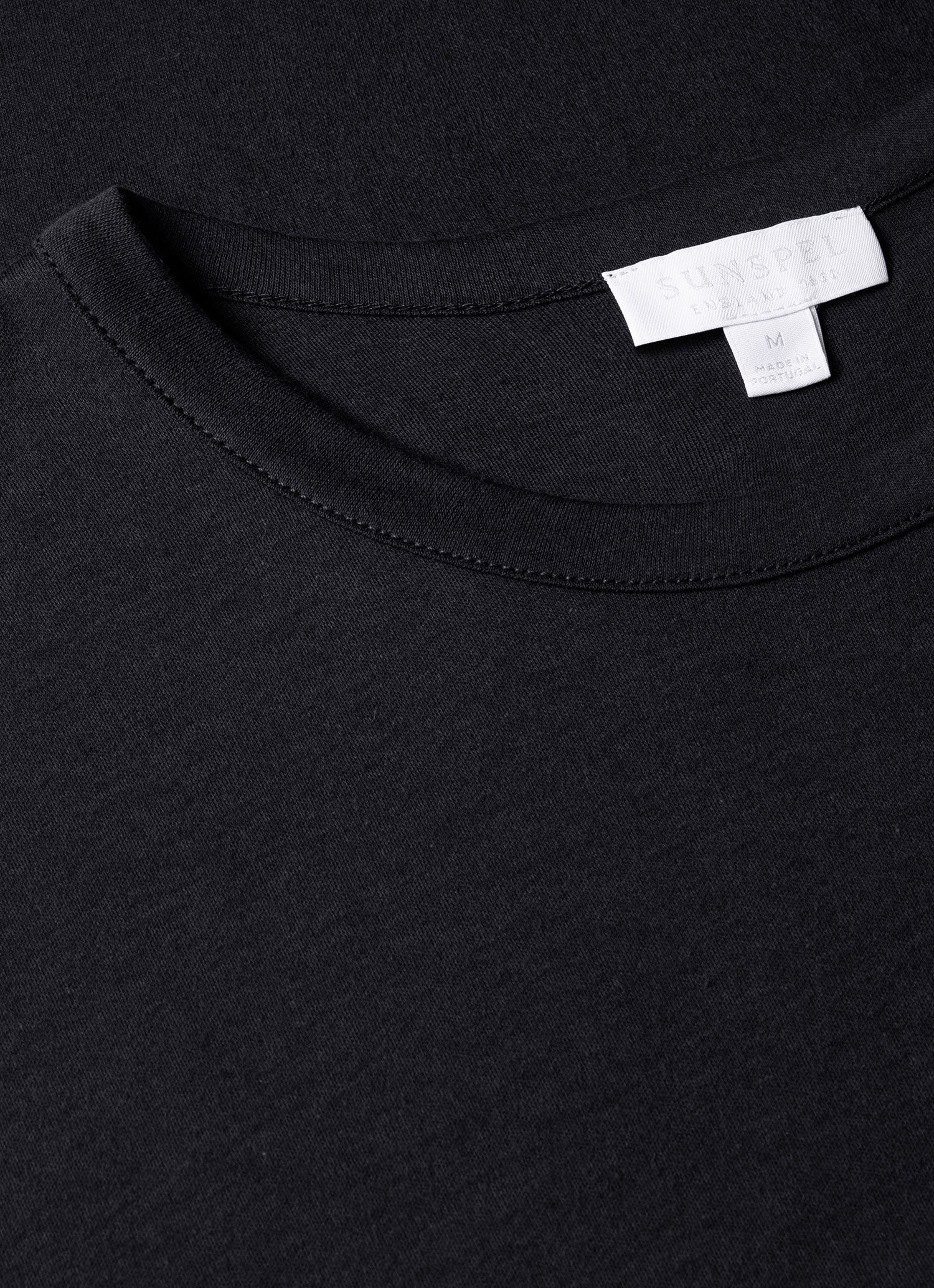 シーアイランドコットンTシャツ （Black）| Sunspel