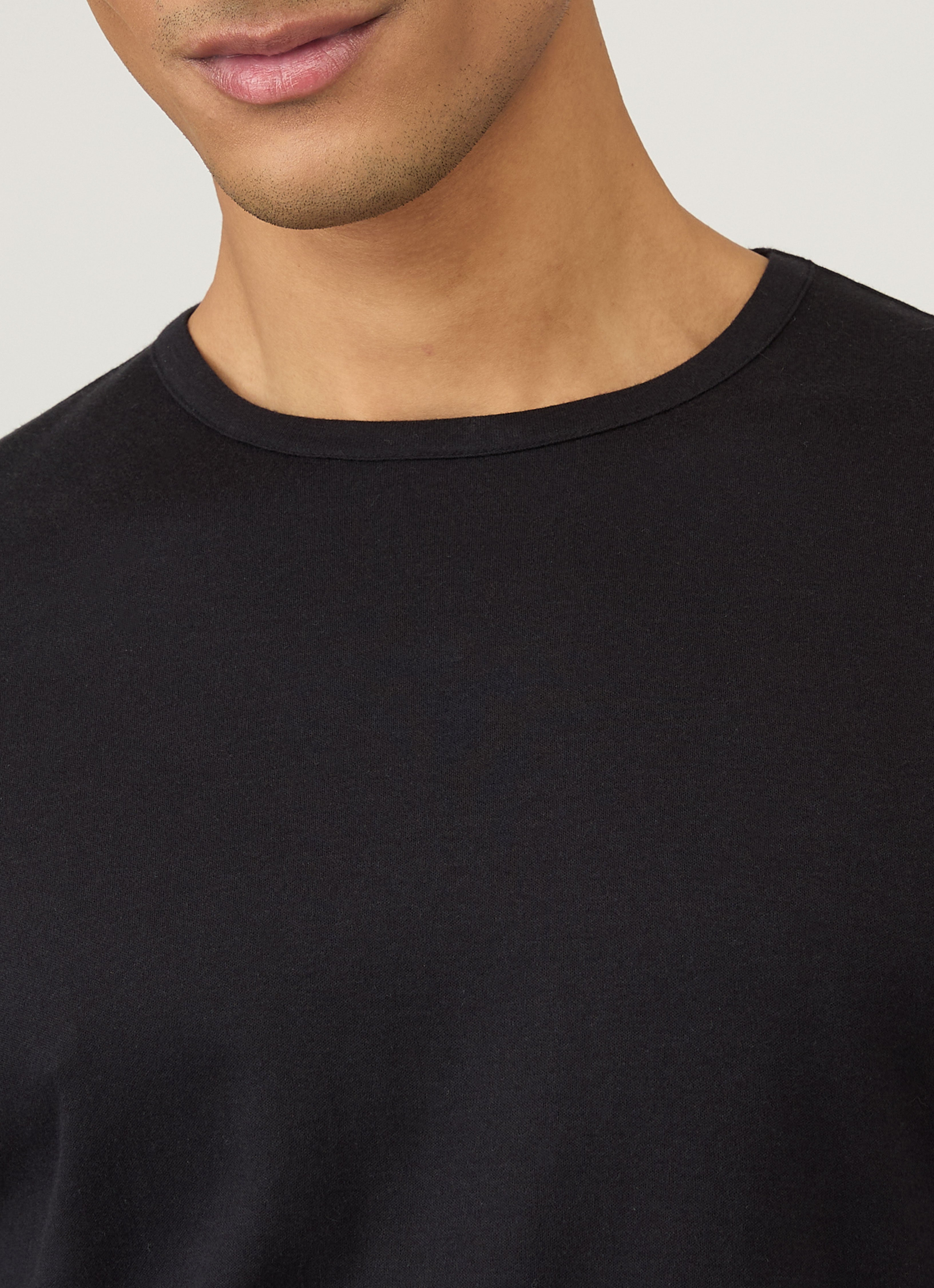シーアイランドコットンTシャツ （Black）| Sunspel