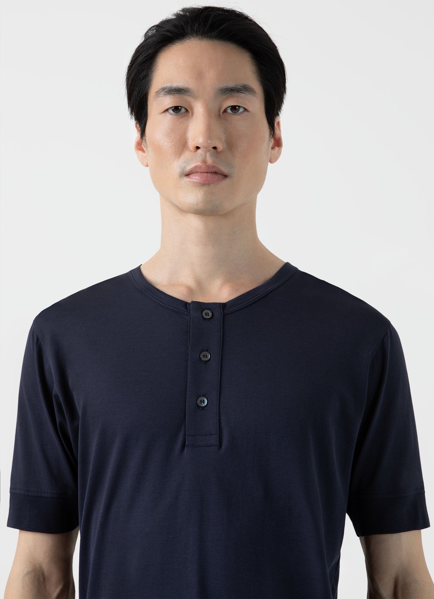 Men's Henley T-shirt in Navy