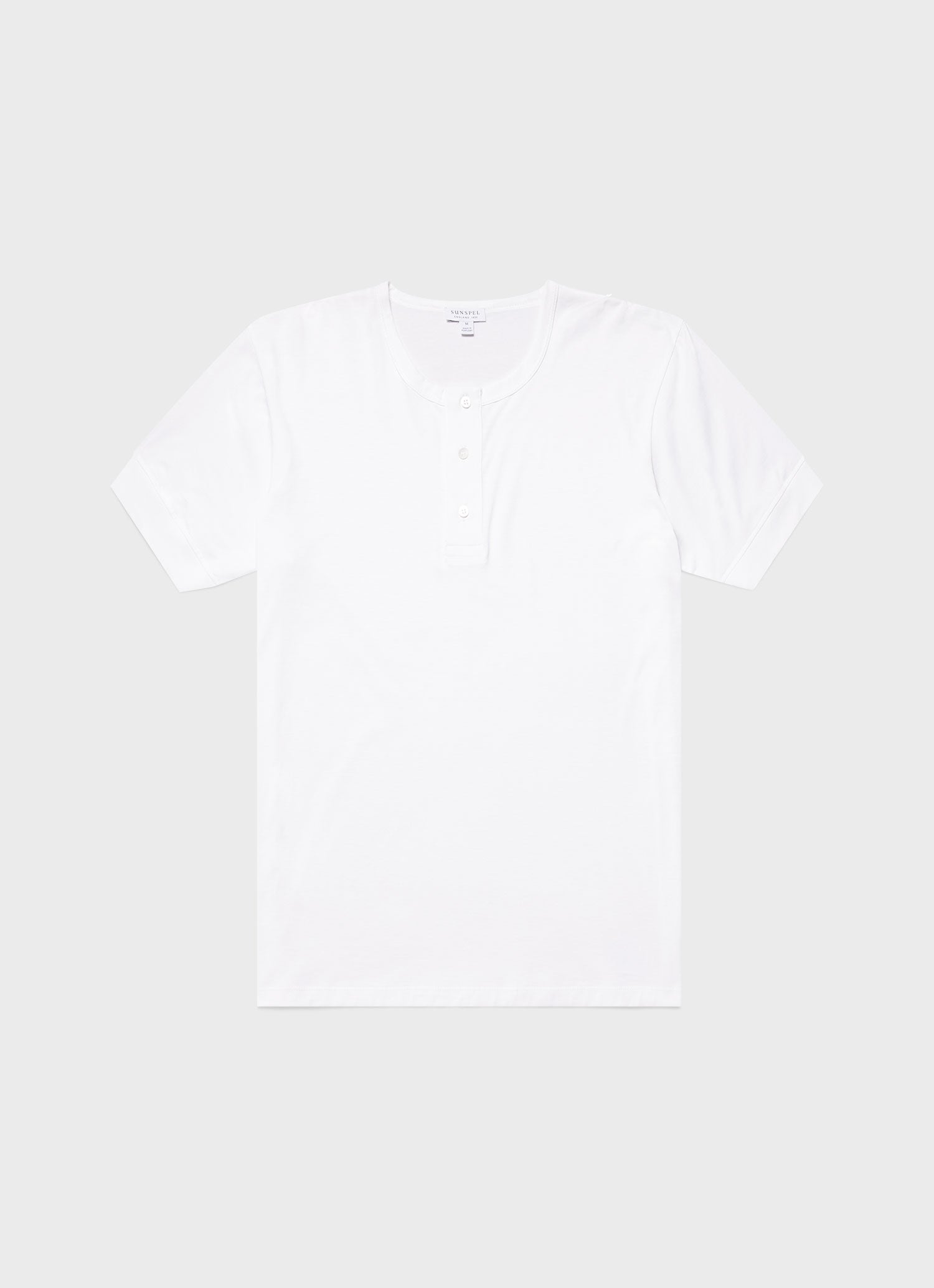 Deuxieme Classe Henley Tシャツ ホワイト ヘンリー Tシャツ（White）| Sunspel