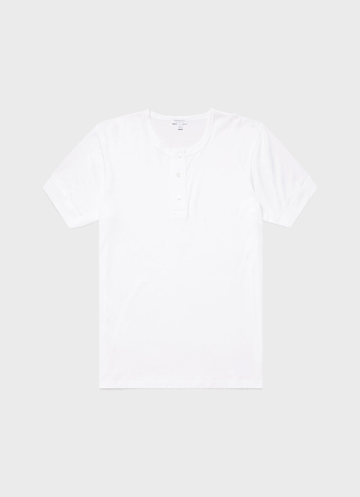 Men's Henley T-shirt in White