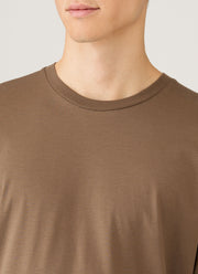 Men's Long Sleeve Riviera Midweight T‑shirt in Dark Cedar
