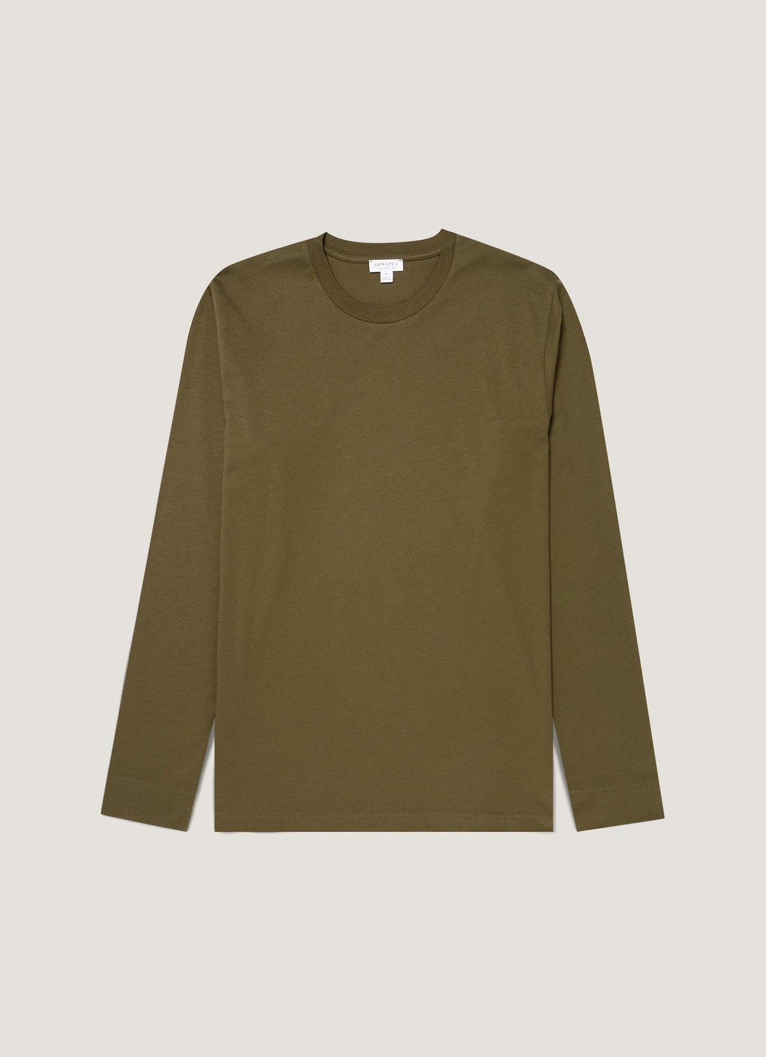 Men's Long Sleeve Riviera Midweight T‑shirt in Deep Olive