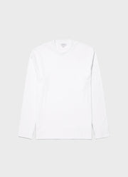 Men's Carbon Brushed Long Sleeve T-shirt in White