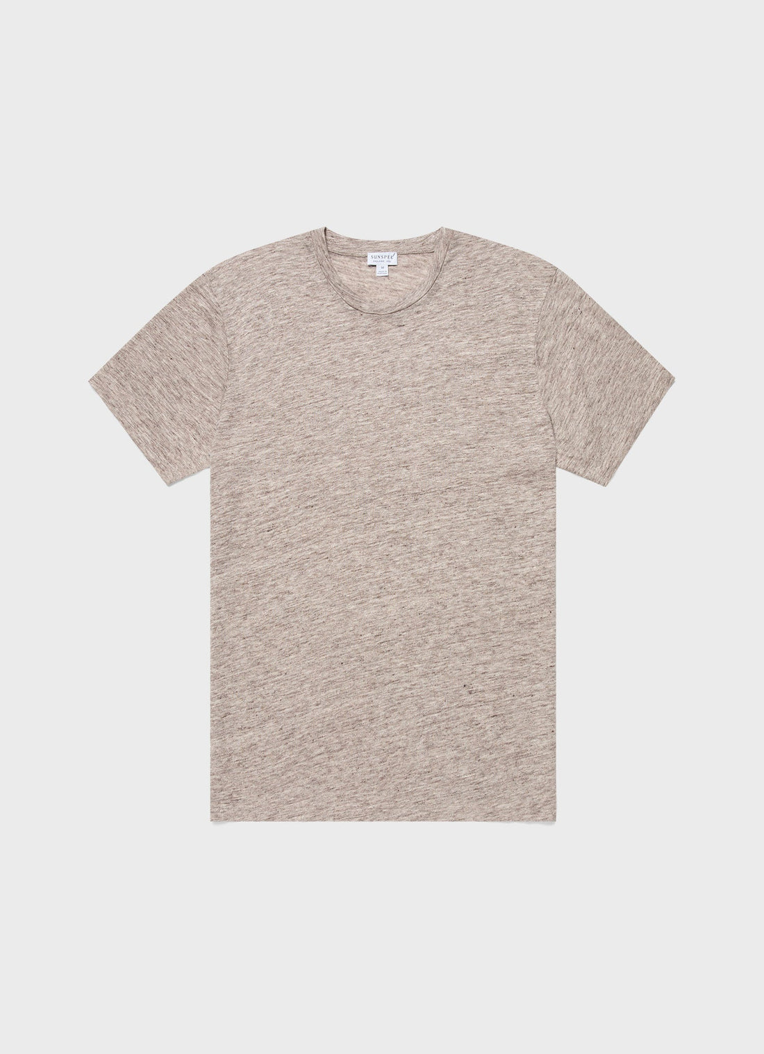 Men's Linen T-shirt in Oatmeal Melange