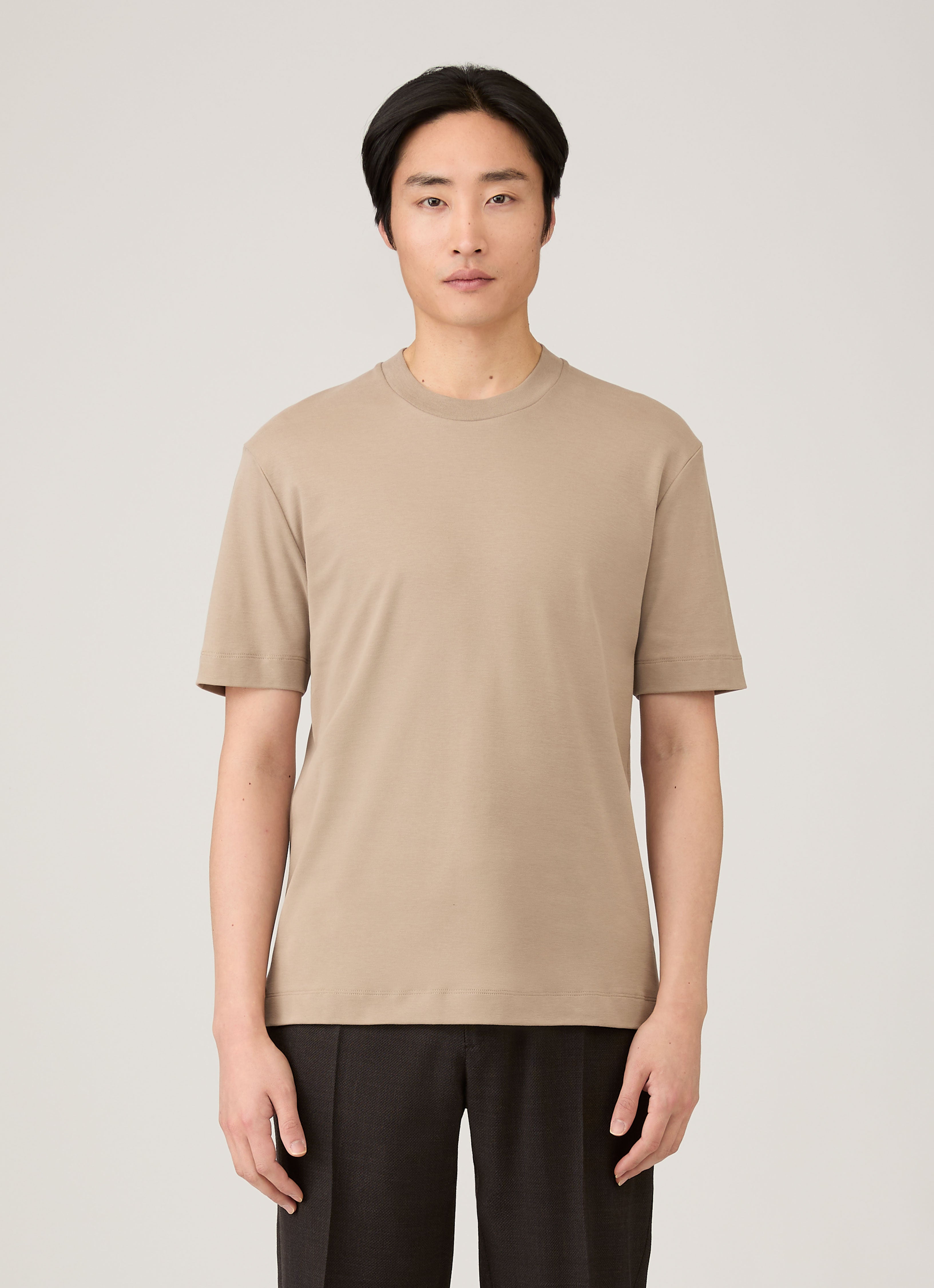 リラックスフィット（ヘビーウェイト） Tシャツ（Mink）| Sunspel