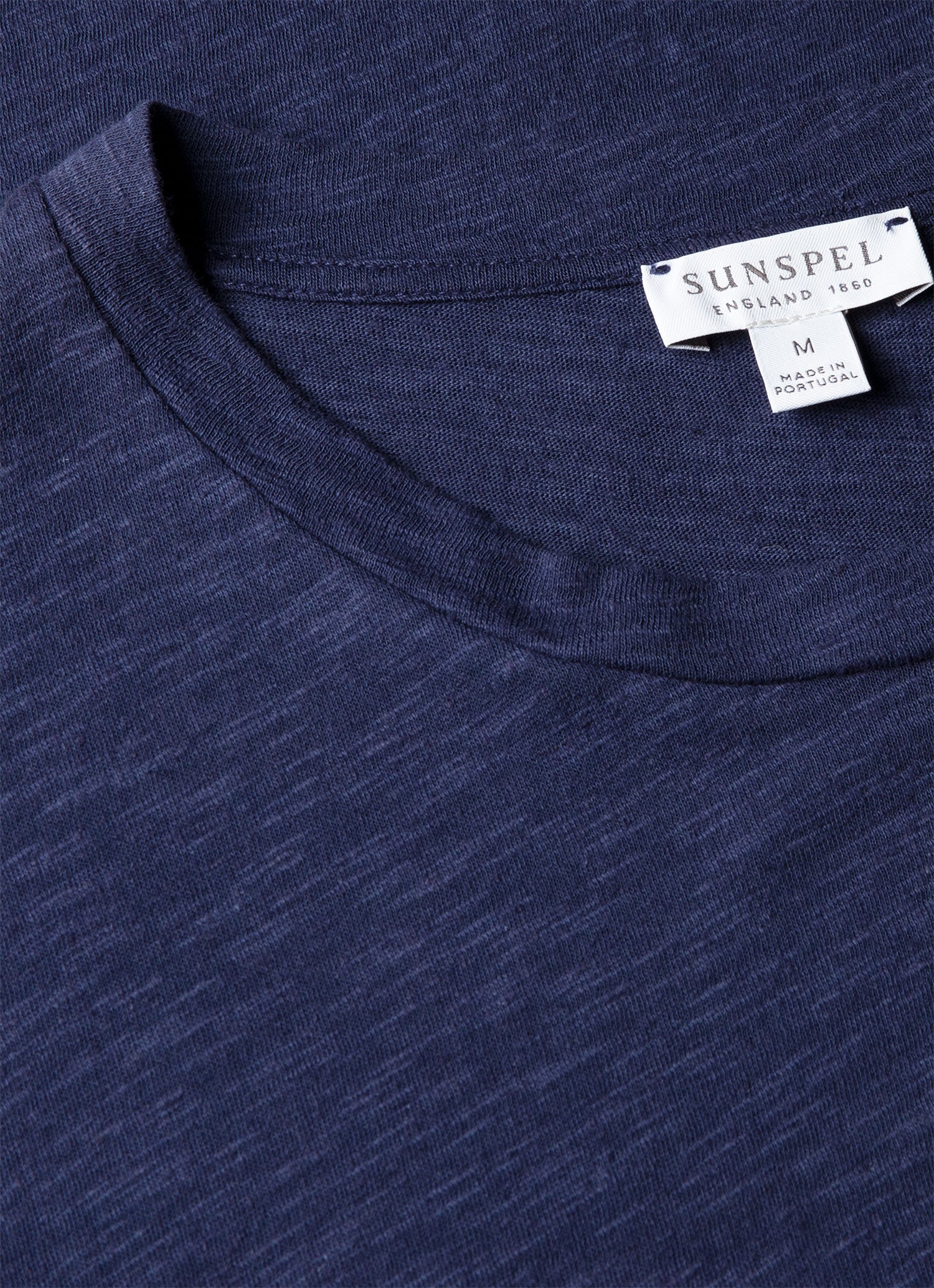 コットンリネン Tシャツ（Ink Blue）| Sunspel
