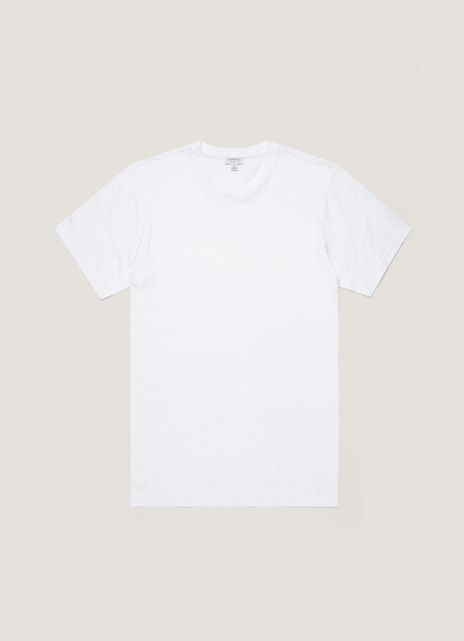 コットンリネン Tシャツ（White）| Sunspel