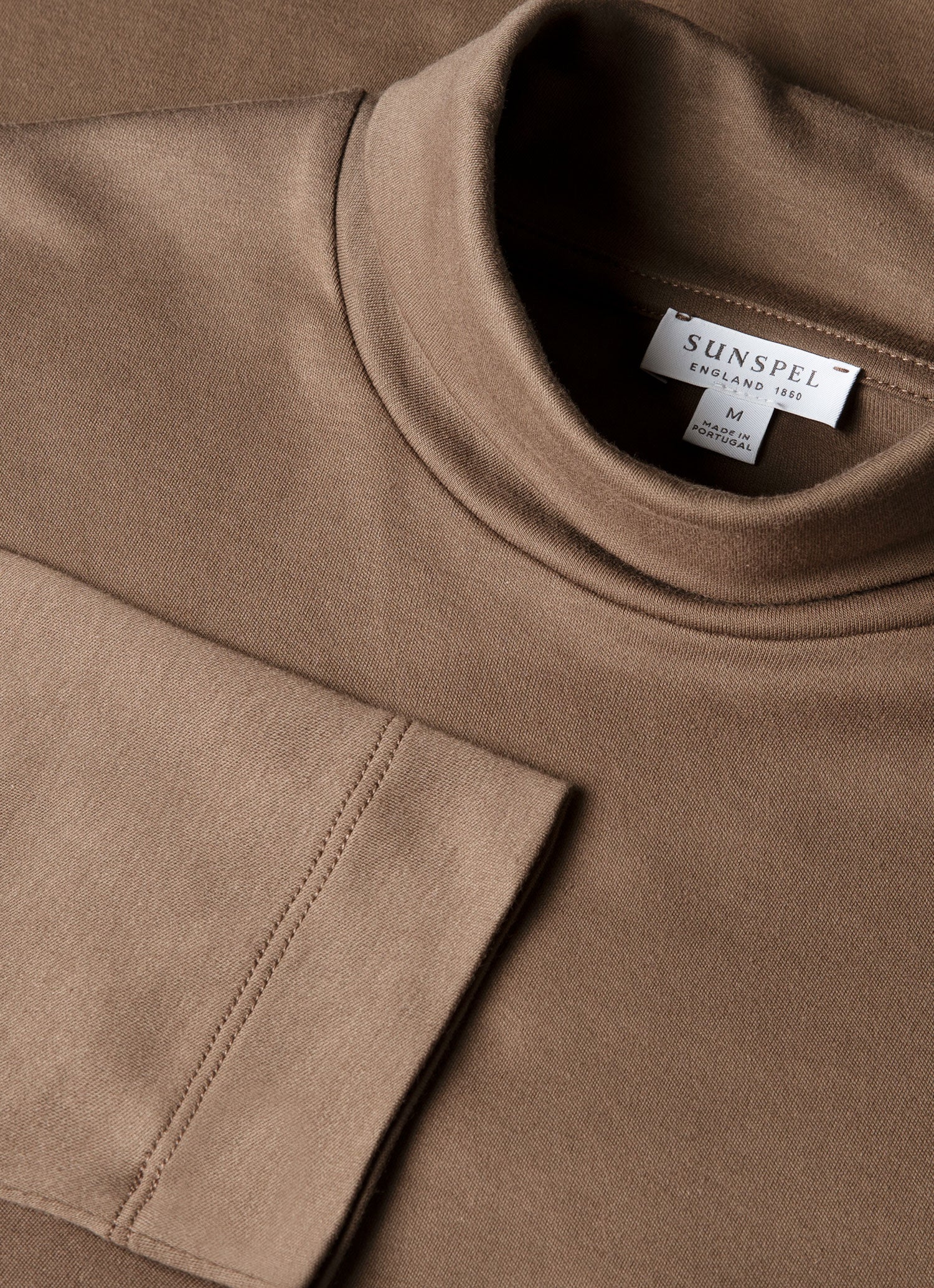 SUNSPEL サンスペル Ⅴネック ロングスリーブカットソーS グレーベージュ ロングスリーブTシャツ | Sunspel