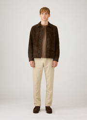 Men's Long Sleeve Cellulock Crew Neck in Dark Cedar